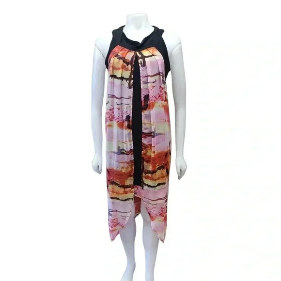 Artex Sleeveless multicoloured Sheer Maxi Dress Size Medium - Picture 2 of 10